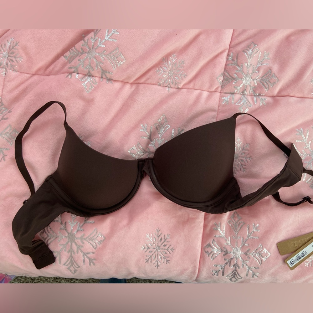 SKIMS Brown Seamless T-Shirt Bra